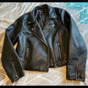 Hot Topic | Faux Leather Moto Jacket | XL | Black